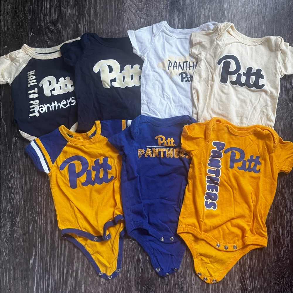 Pitt Panthers Baby Onesies Set